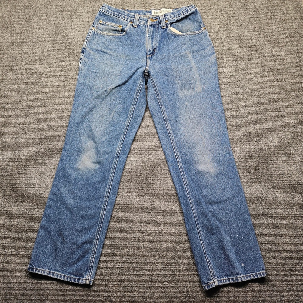 Carhartt Relaxed Fit Straight Leg Jeans Mens 30x30 Blue Denim Workwear 381-83